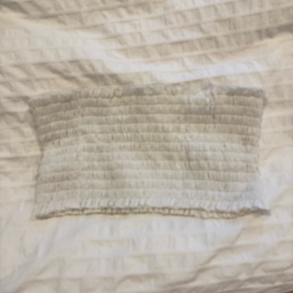 White Smocked Tube Top